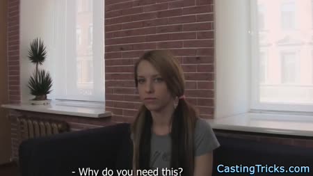 Русская студентка пришла пробоваться на порно кастинг #1